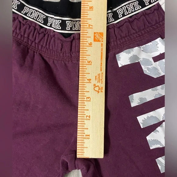 Victoria's Secret PINK cowl neck sweatshirt matching pants leopard print logo XS - Picture 15 of 16